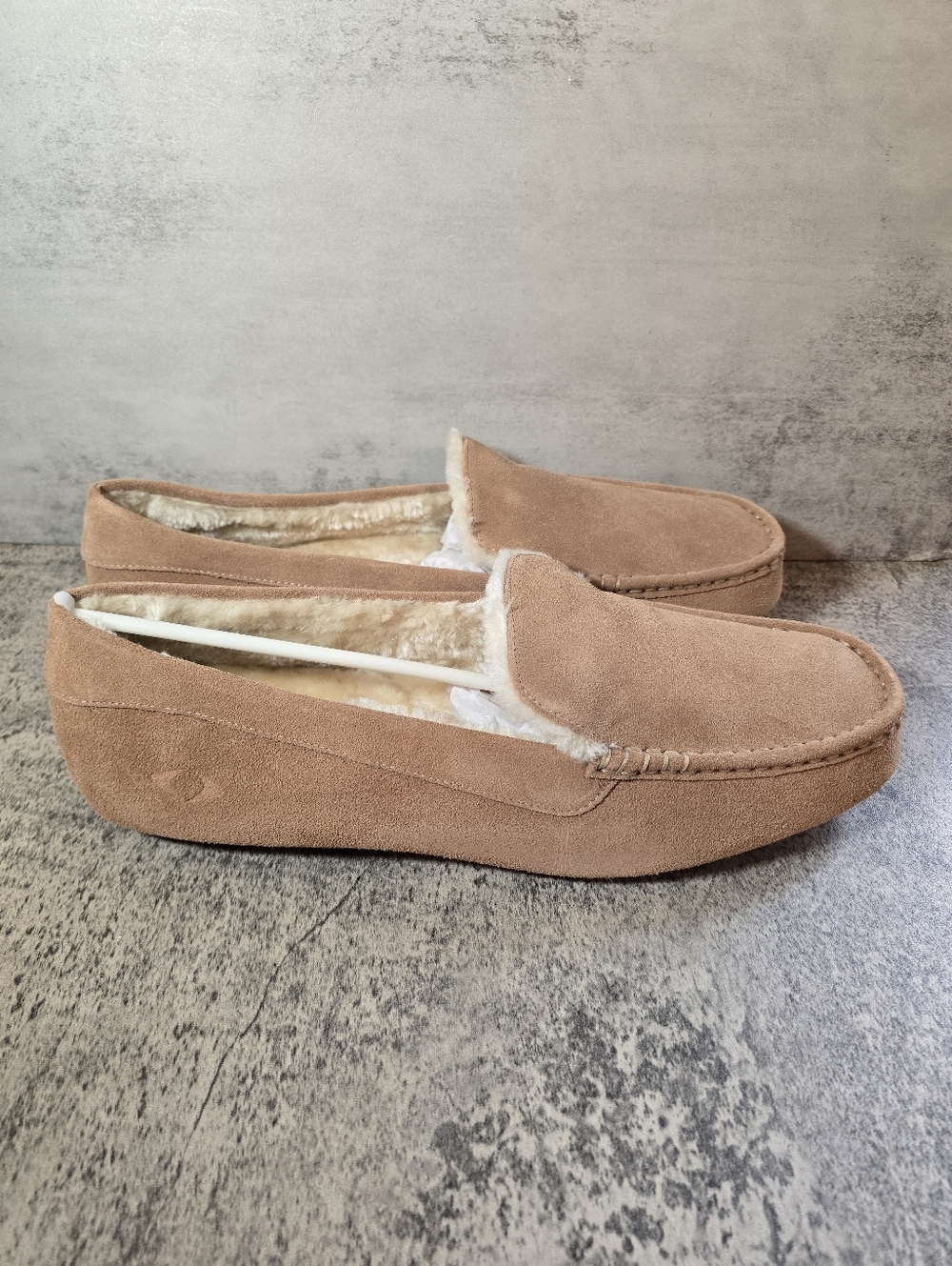 New Apex Fur Lined Moccasin Slippers Orthopedic Men Size 13 Women Sz 14